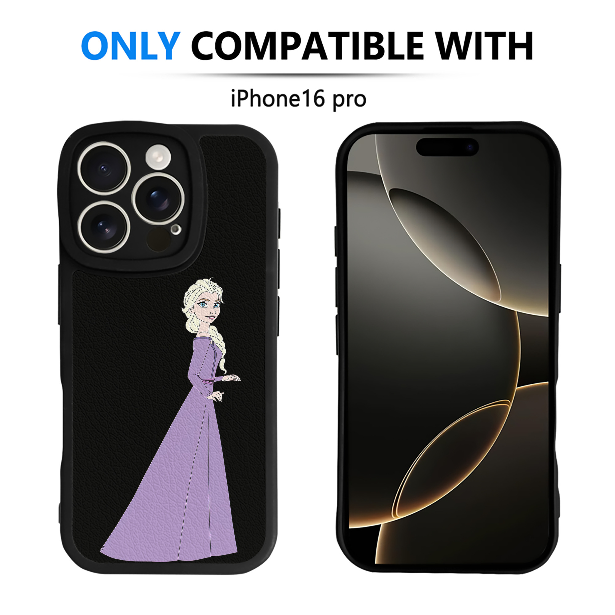 （画像用） アナと雪の女王 アンナ エルサ Frozen Anna Elsa 【iPhone 16シリーズ対応】シリコンスマホケース（レザー調） 材質：シリコン